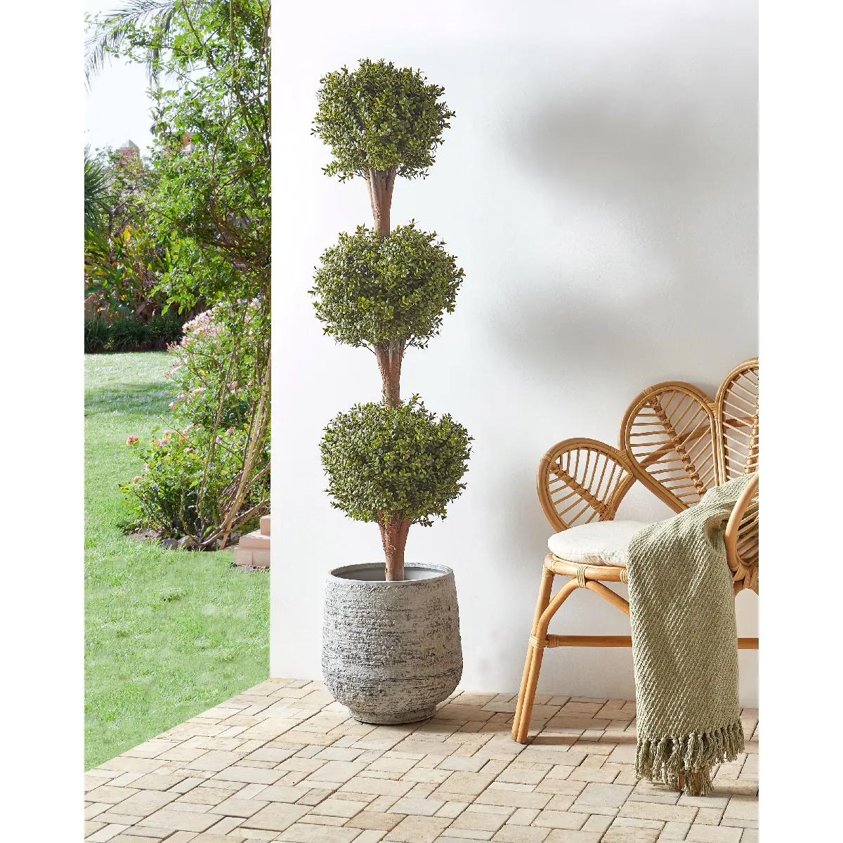 BELIANI BUXUS BALL TREE 120 cm Vert