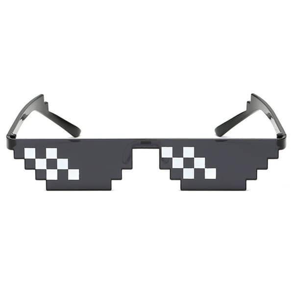 Black Thug Life Glasses Meme Sunglasses Pixel + Senils String