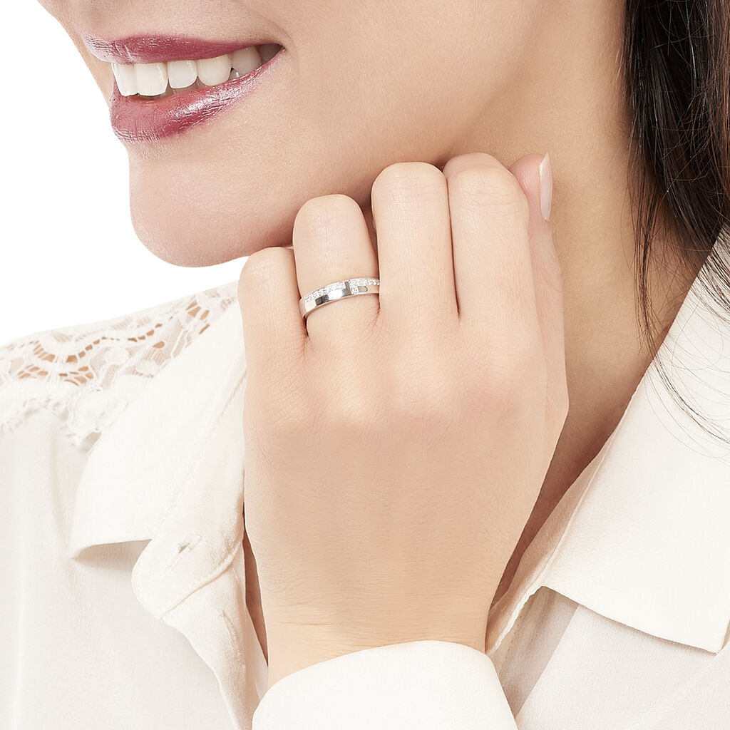 Alliance Boree Or Blanc Diamant