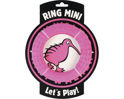 Hondenspeelgoed Kiwi Speelring Mini roze 13,5 x 2,5 cm