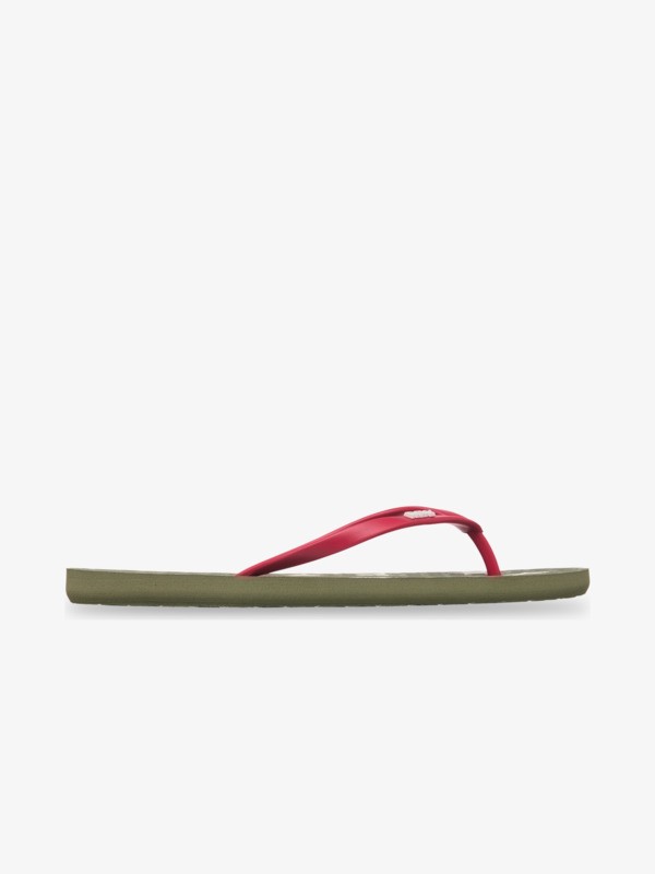 New Viva Printed Tongs Vert Femme
