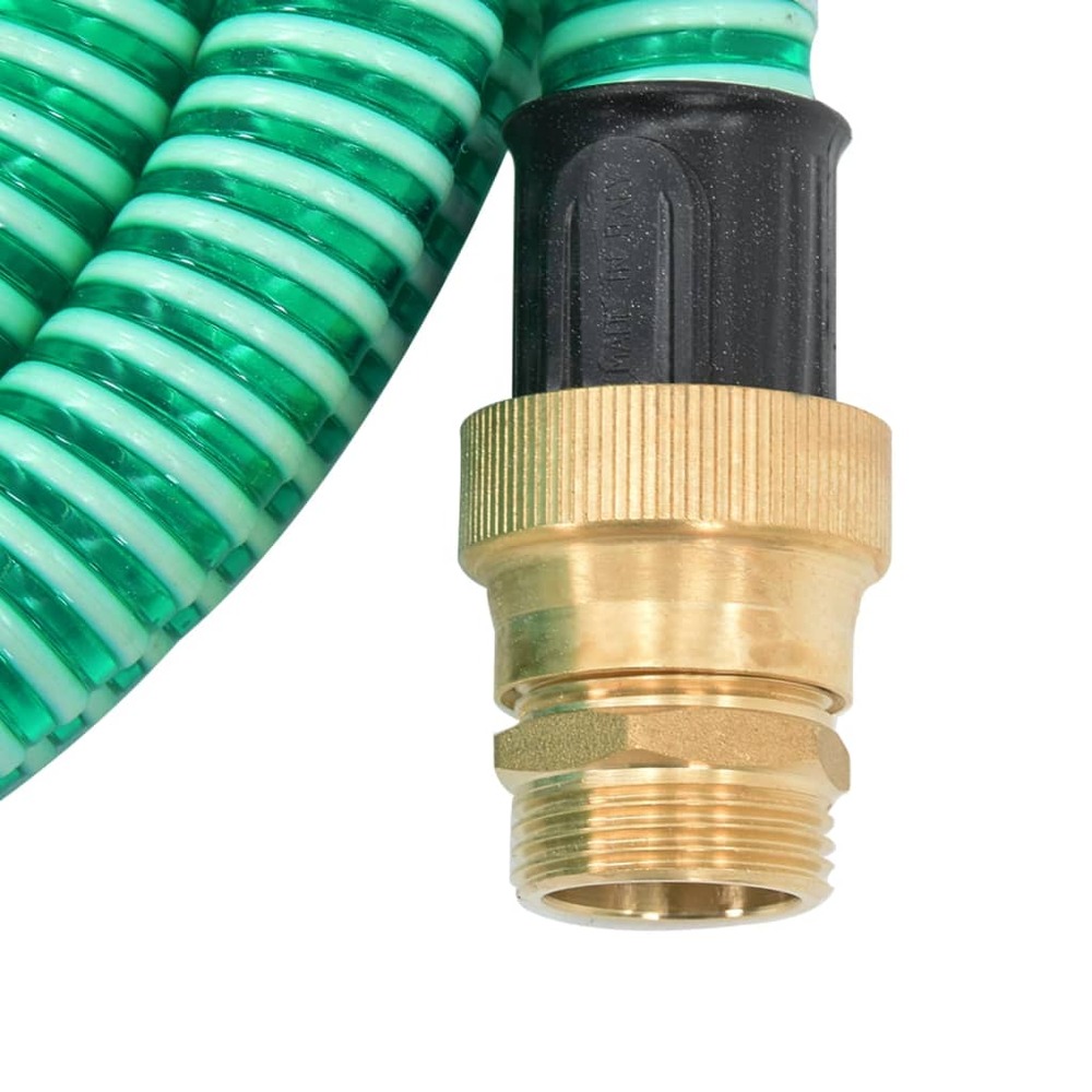 Tuyau d'aspiration avec raccords en laiton vert 1,1