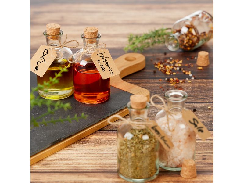 relaxdays Einmachflasche 125 ml, 20 Stück Miniaturflaschen zum Befüllen