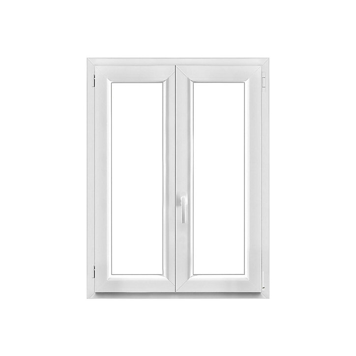 Fenêtre PVC 2 vantaux oscillo-battant GoodHome blanc - 90 x h.115 cm