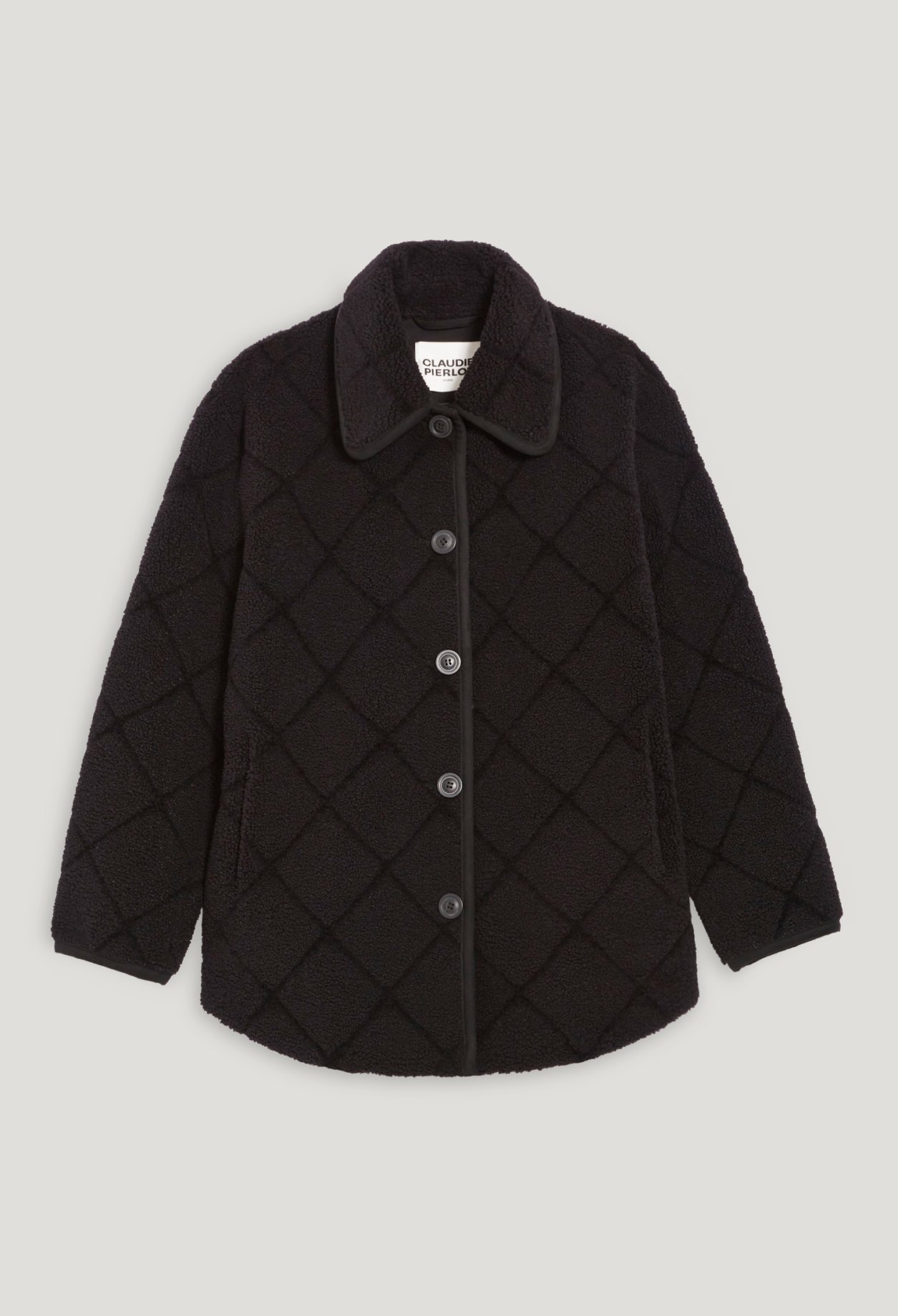 Manteau effet peau lainee
