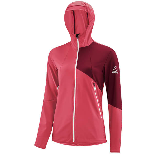 Veste softshell LÖFFLER W HOODED JACKET AGILA AS BERRY/PURPUR