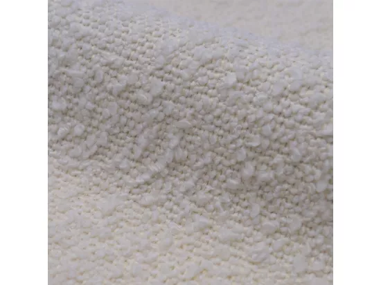 Tête de lit en tissu bouclé beige 160 cm - Eva