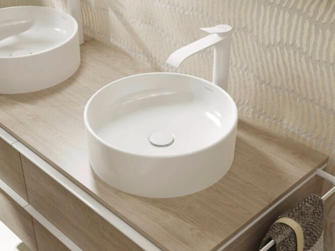 Hansgrohe Vivenis verhoogde wastafelkraan waterbesparend wit mat