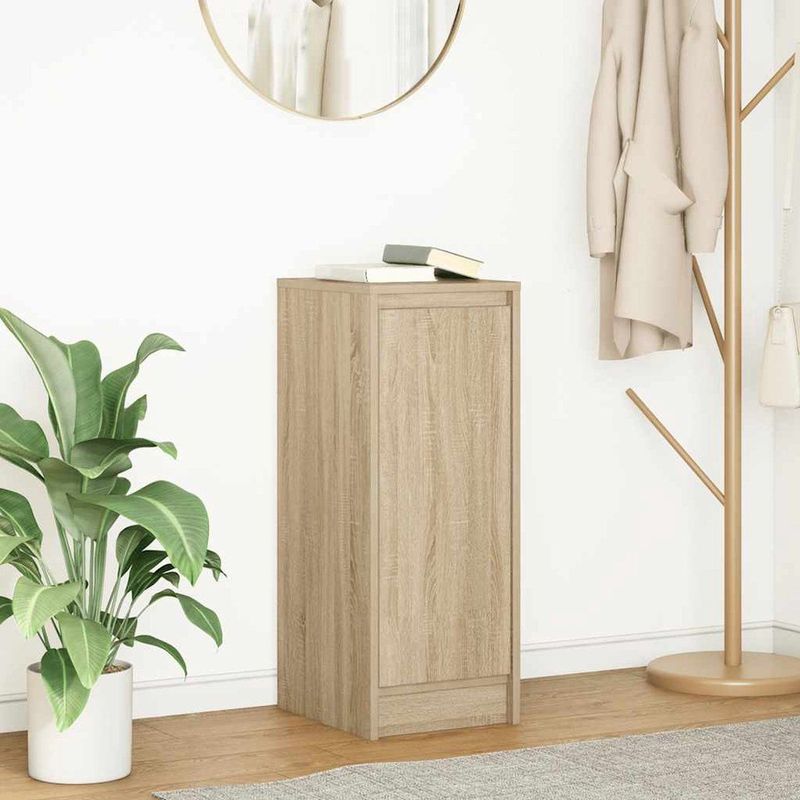 vidaXL - Dressoir - Sonoma Eikenkleurig - Bewerkt Hout - 29,5x34x76 cm