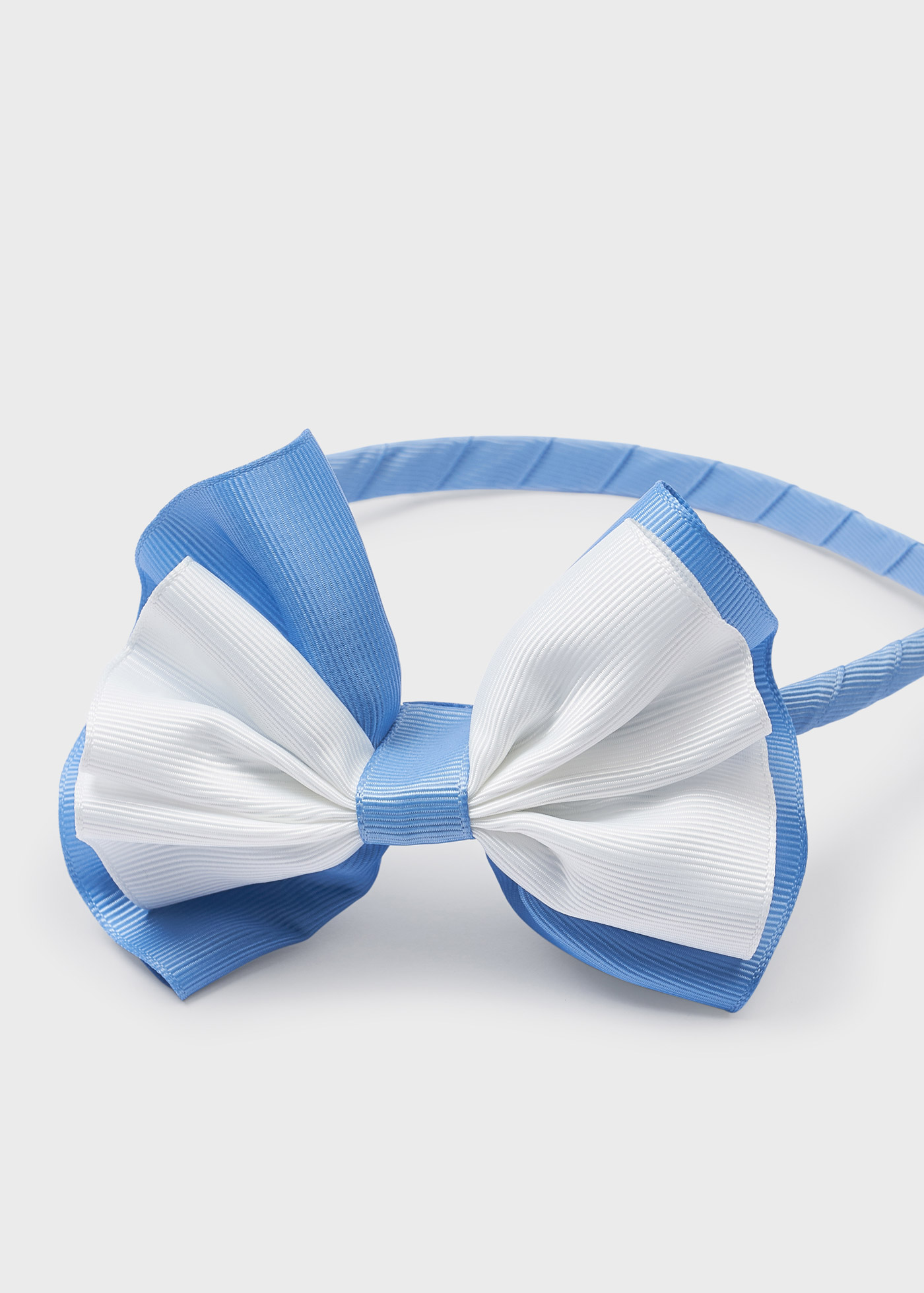 Tiara com laço contrastante para meninas