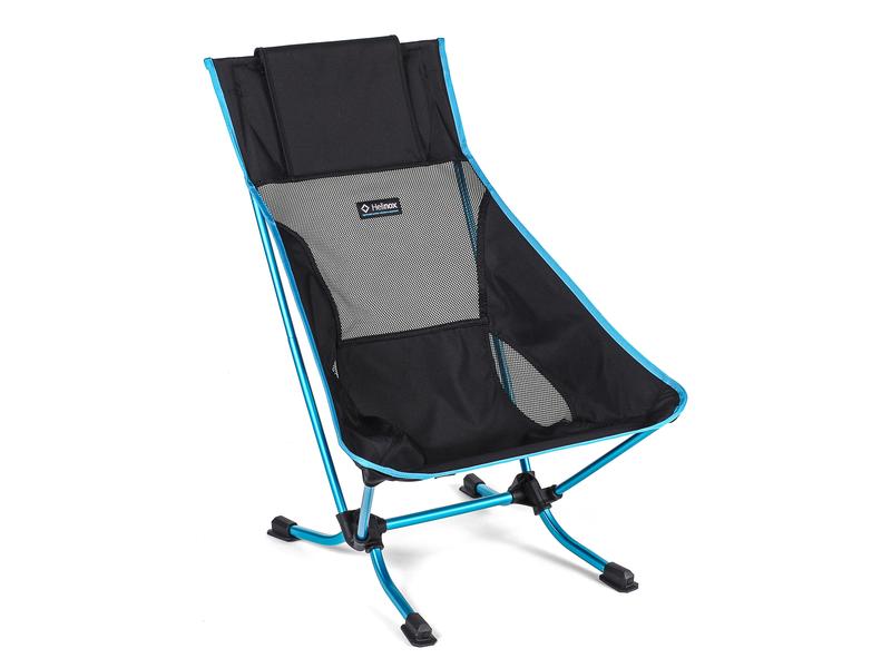 HELINOX Campingstuhl Beach Chair Black/Cyan Blue Campingstuhl