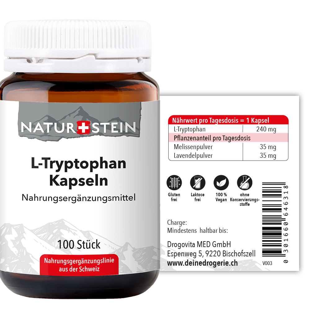 NATURSTEIN L-Tryptophan Kaps 240 mg Glasfl 100 Stk