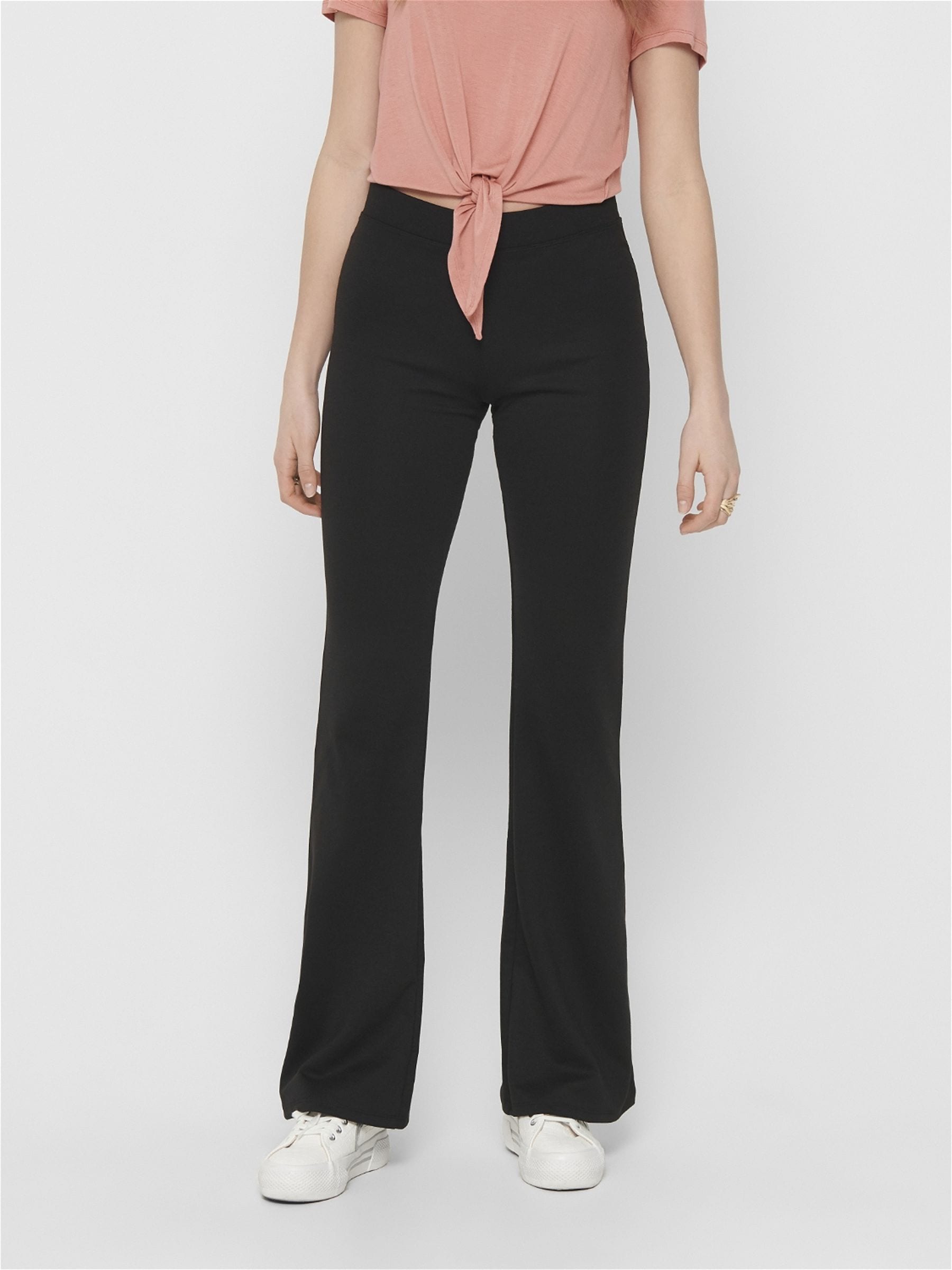 ONLY Jerseyhose »ONLFEVER – Jerseyhose mit Stretch und ausgestelltem Bein«  skinny fit, casual, Jersey, Polyester, ohne Ausschnitt