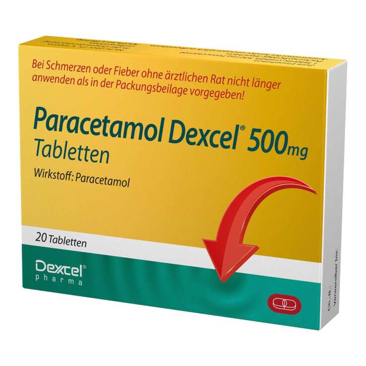 Paracetamol Dexcel 500 mg Tabletten, 20 St