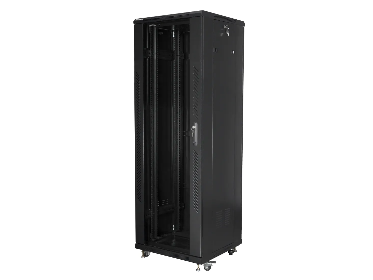 Lanberg - Rack kabinet - gulvstående - sort, RAL 9004 - 37U - 19