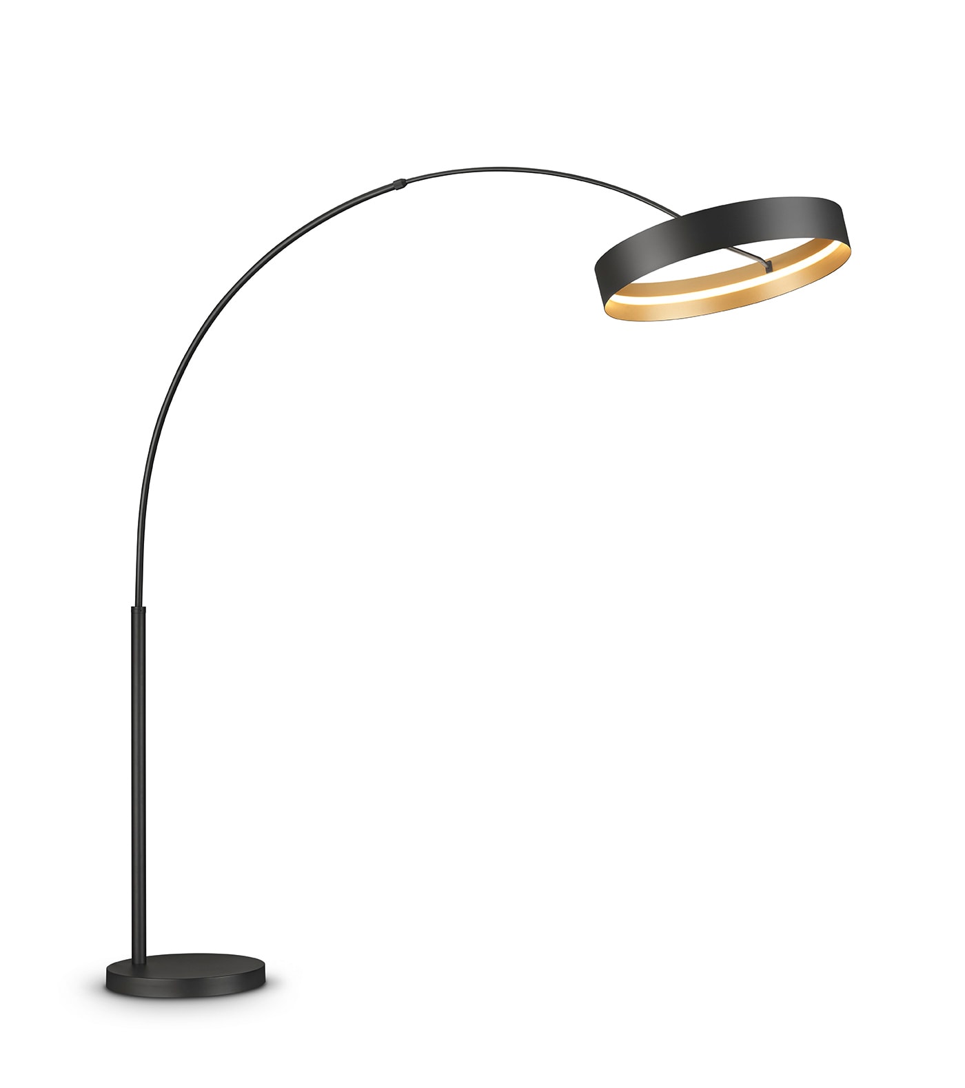 Musterring LED Bogenlampe MR LOOP schwarz-goldfarbig