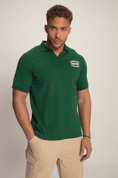 STHUGE Poloshirt, Jersey, Halbarm, V-Ausschnitt, bis 8 XL