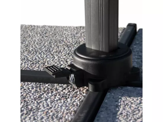 Parasol déporté de jardin 3 mètres en aluminium Siro