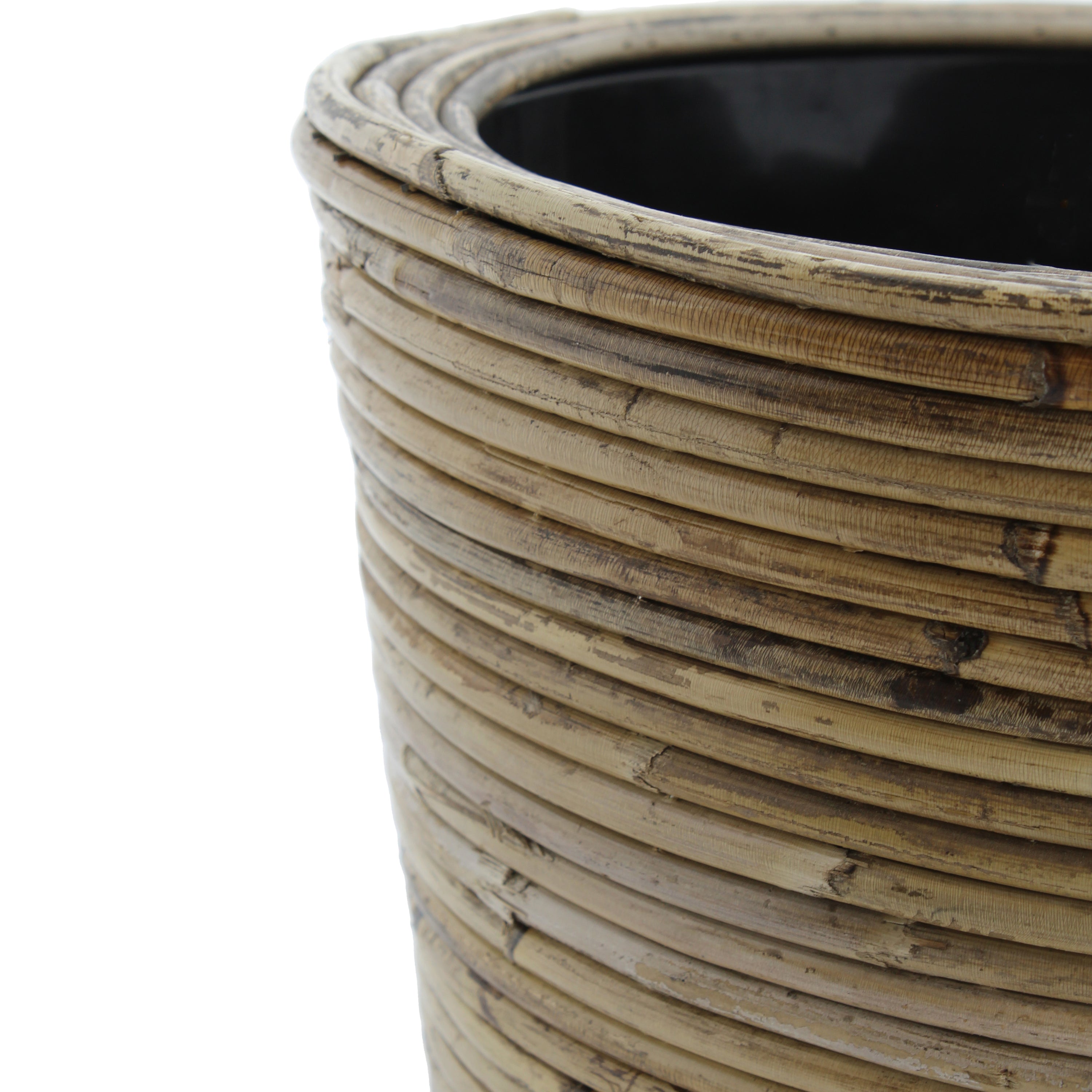 Van der Leeden Stripe Drypot Plantenpot - Grijs