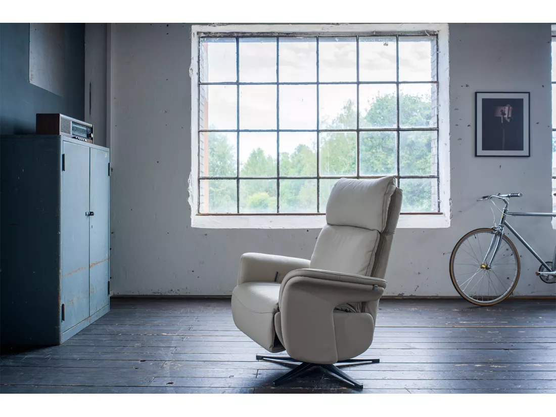 Fauteuil - Gris cuir - NAMA