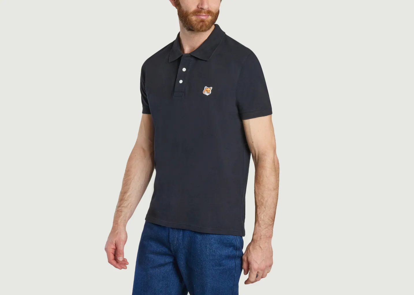 Polo Fox Head Patch Maison Kitsuné