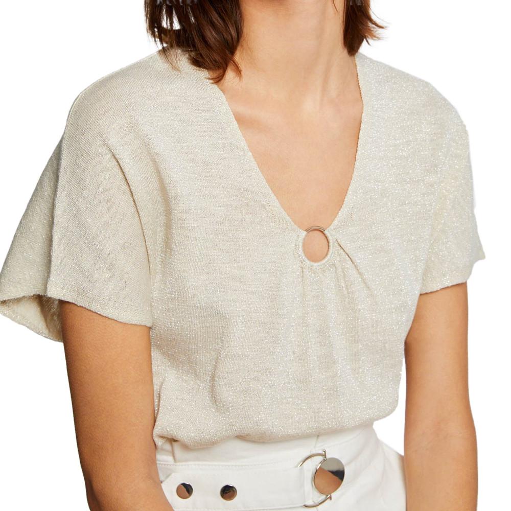 Morgan T-shirt Beige Femme Morgan Mjar