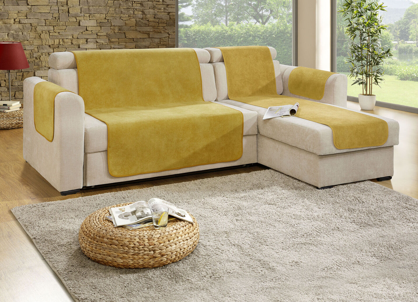 Sessel- und Sofaschoner mit Fleckschutz und Anti-Rutsch-Beschichtung