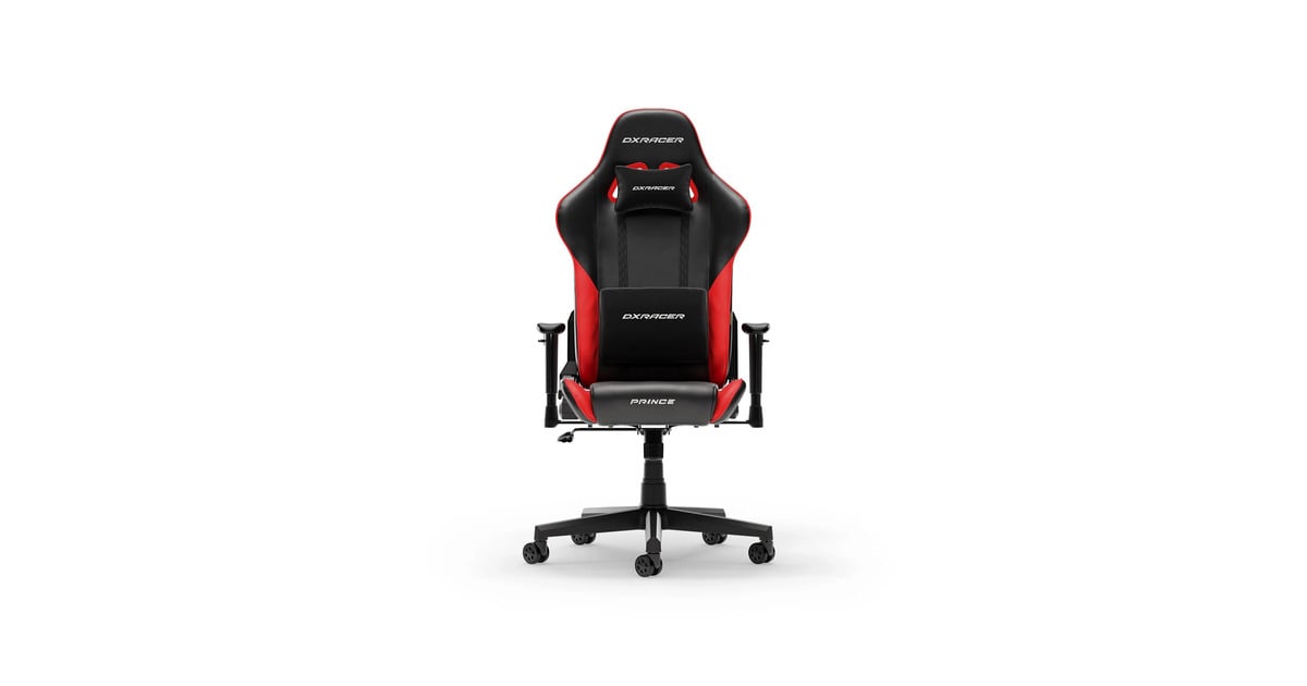 DXRacerPrince L Black & Red PVC Leather gamestoel  (Zwart/rood)