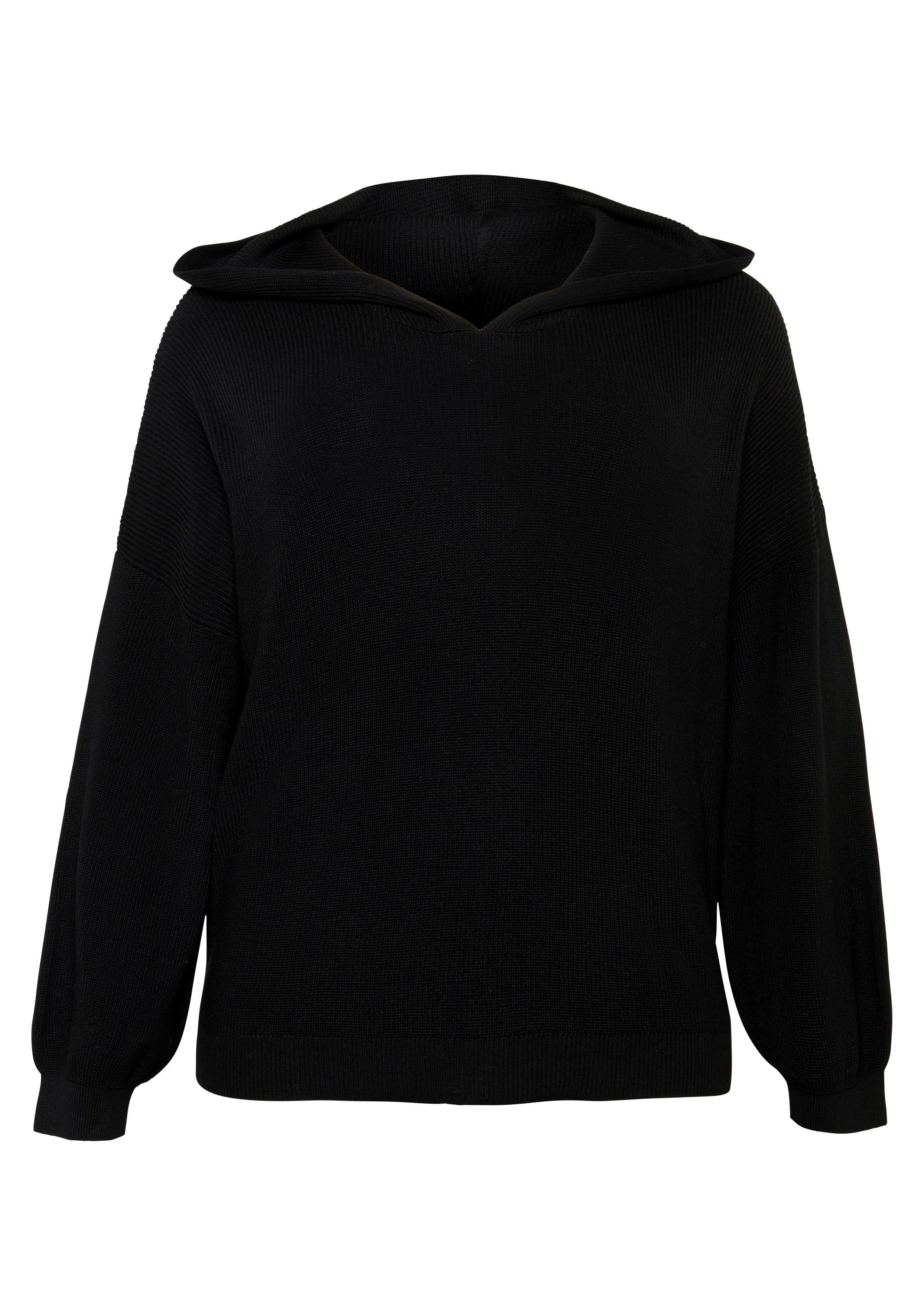 Pullover mit Kapuze, in Perlfang-Struktur