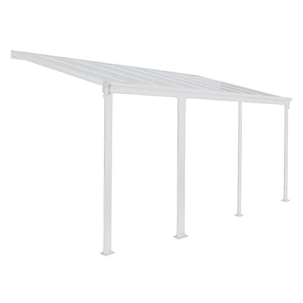 Home Deluxe - SOLIS Terrasoverkapping - Wit - B/D/H: 618 x 303 x 226/278 cm - incl. dubbelwandige polycarbonaatplaten, bevestigingsmateriaal | Carport Paviljoen Pergola