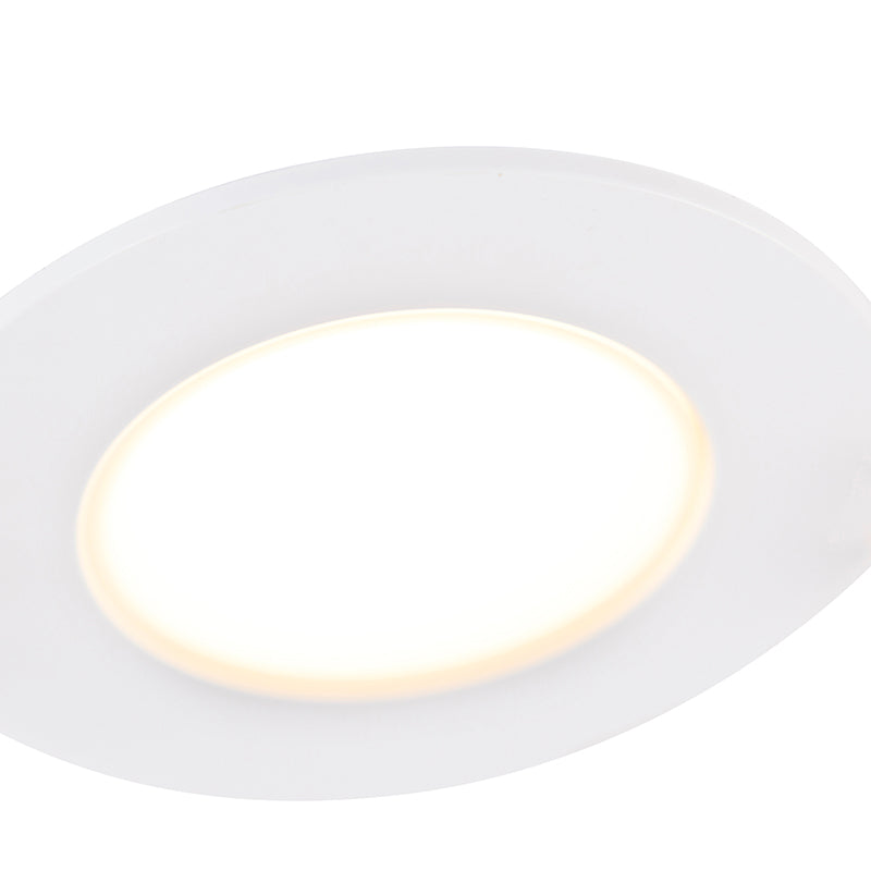 QAZQA Set van 6 inbouwspots wit incl. LED 3-staps dimbaar IP65 -