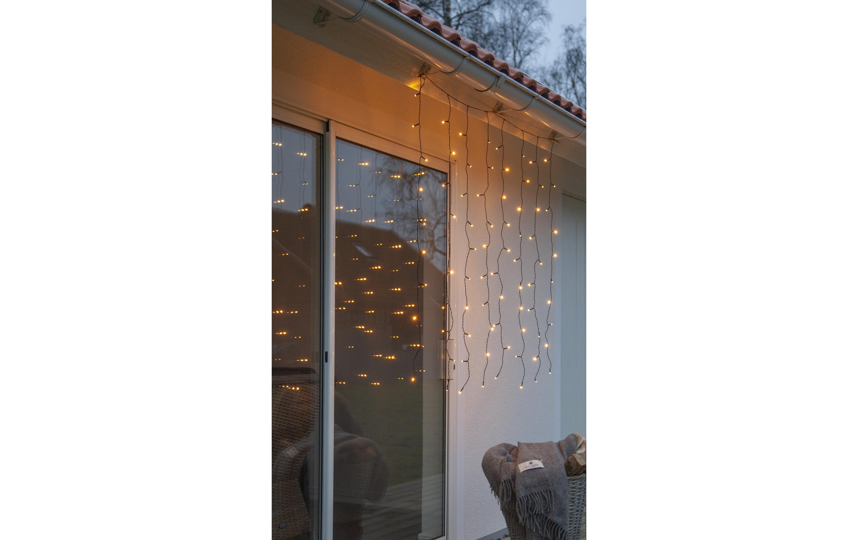 LED-Lichtervorhang Golden, 80 LEDs, 130 cmLichterkette mit goldig warmweissen LEDs