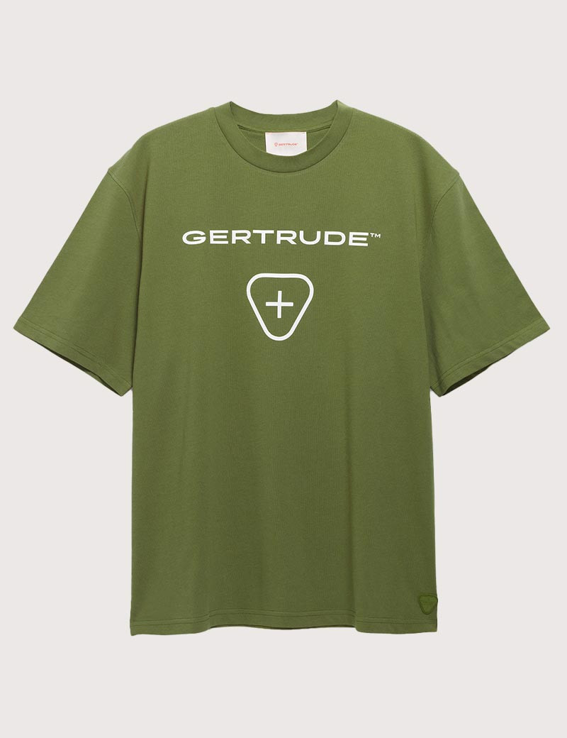 GERTRUDE&GASTON T-SHIRT MANCHES COURTES HOMME LEONCE LOGO KAKI
