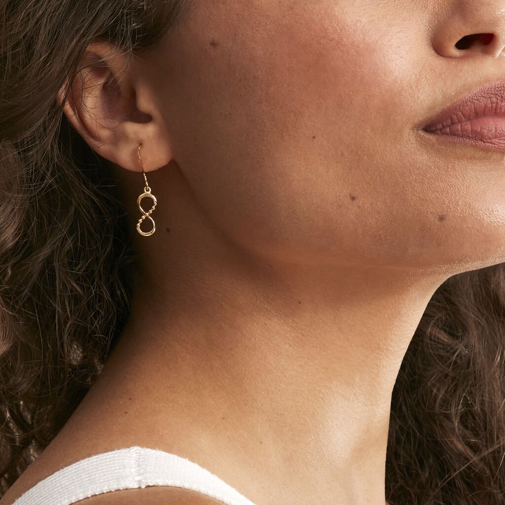 Boucles D'oreilles Pendantes Honoria Plaqué Or Jaune