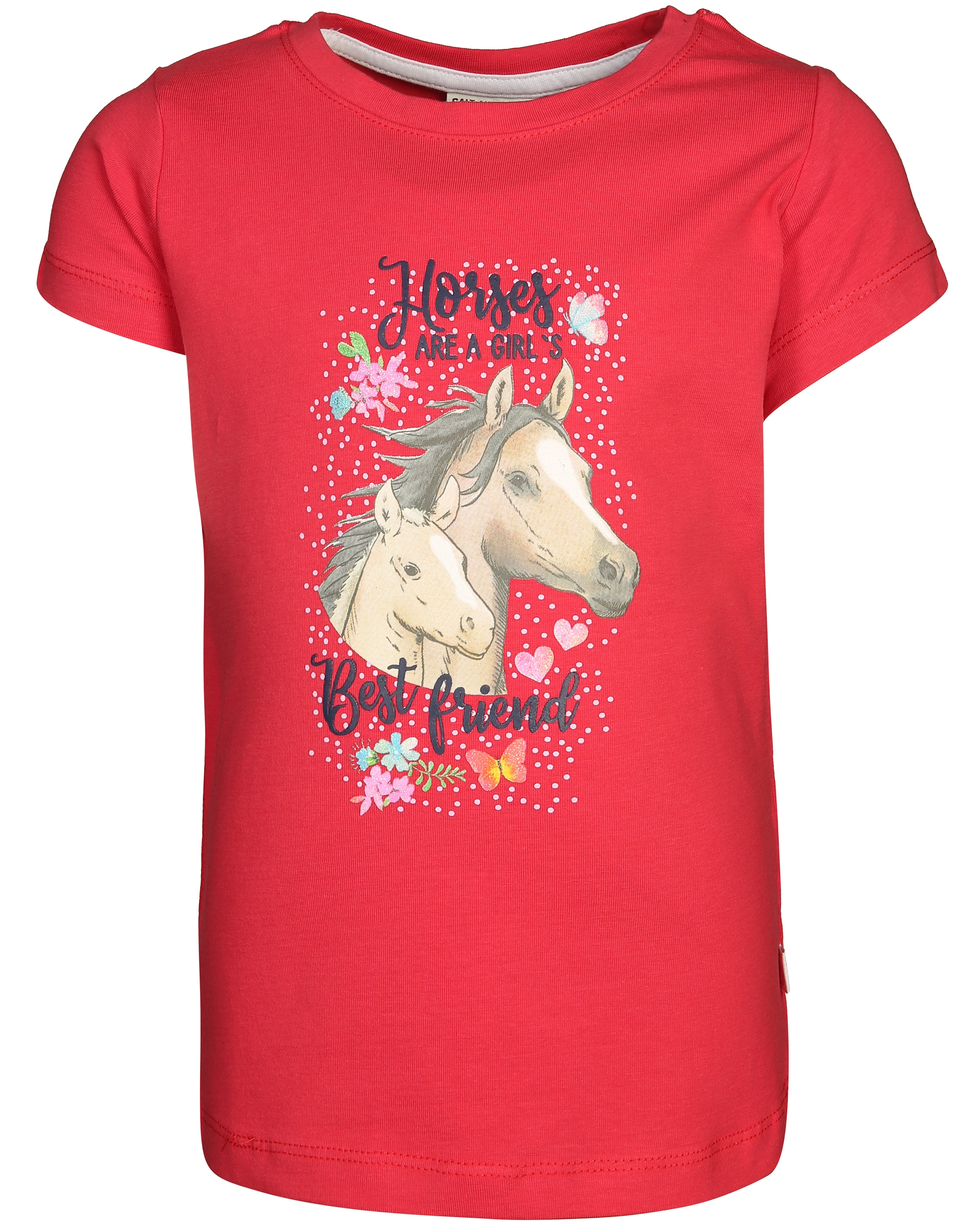 T-Shirt HORSES BEST FRIEND in lollipop red