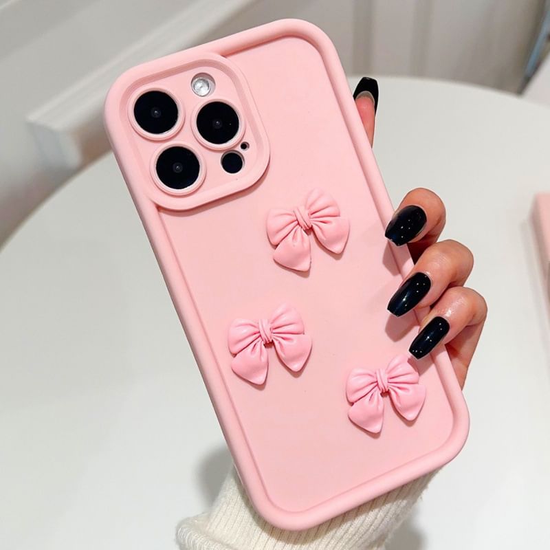 Tondephiry - Bow telefoonhoesje - iPhone 16 Pro Max / 16 Pro / 16 Plus / 16 / 15 Pro Max / 15 Pro / 15 Plus / 15 / 14 Pro Max / 14 Pro / 14 Plus / 14 / 13 Pro Max / 13 Pro / 13