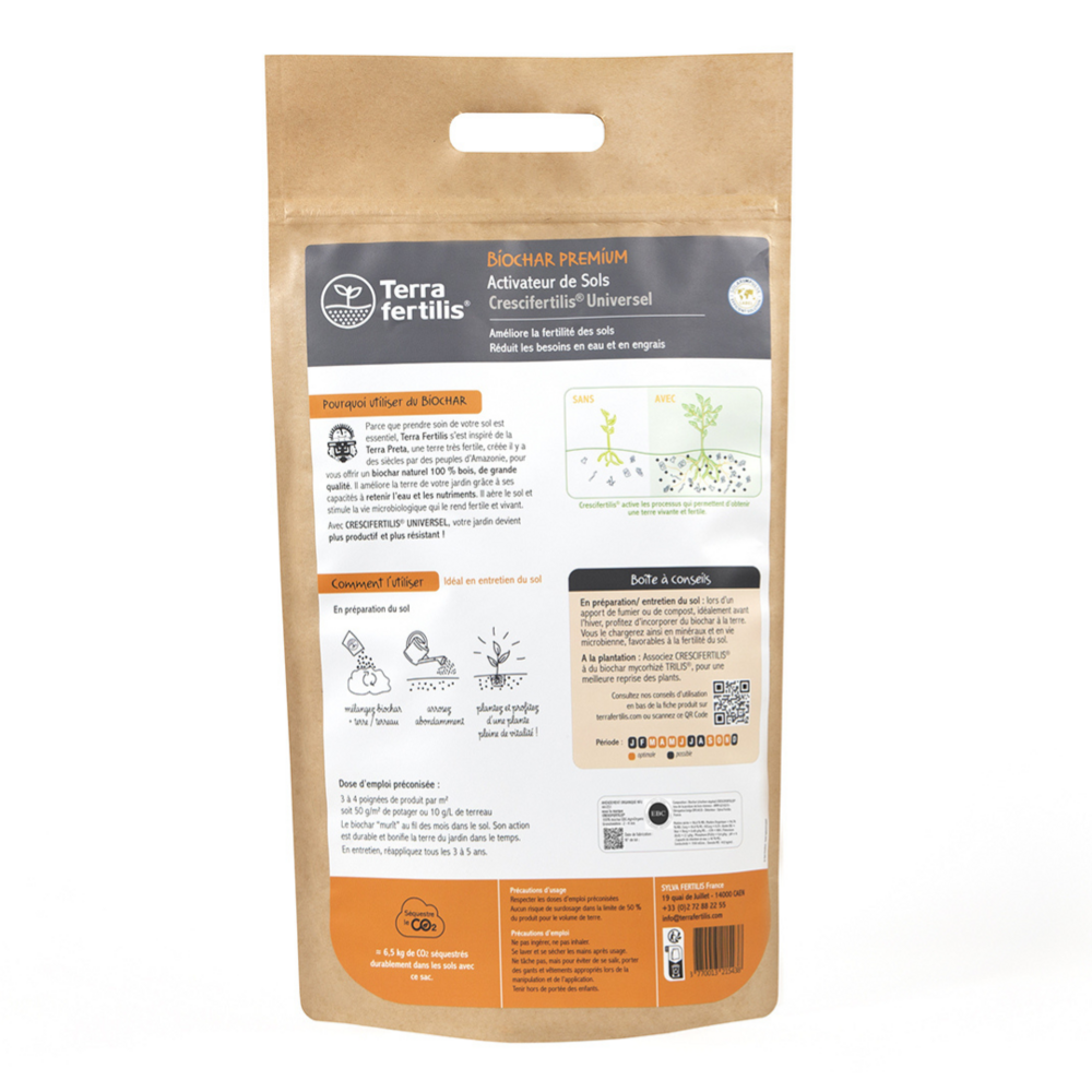 Fertilisant universel à base de biochar - 2,5 kg