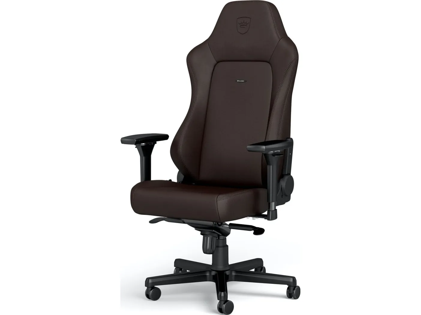 Noblechairs Hero Java Edition - Spillestol - ergonomisk - armstøtter - T-formet - vippe - drejeled - aluminium, polyurethan, vinyl, memory foam, koldskum, stålramme, high-tech falsk læder - Java