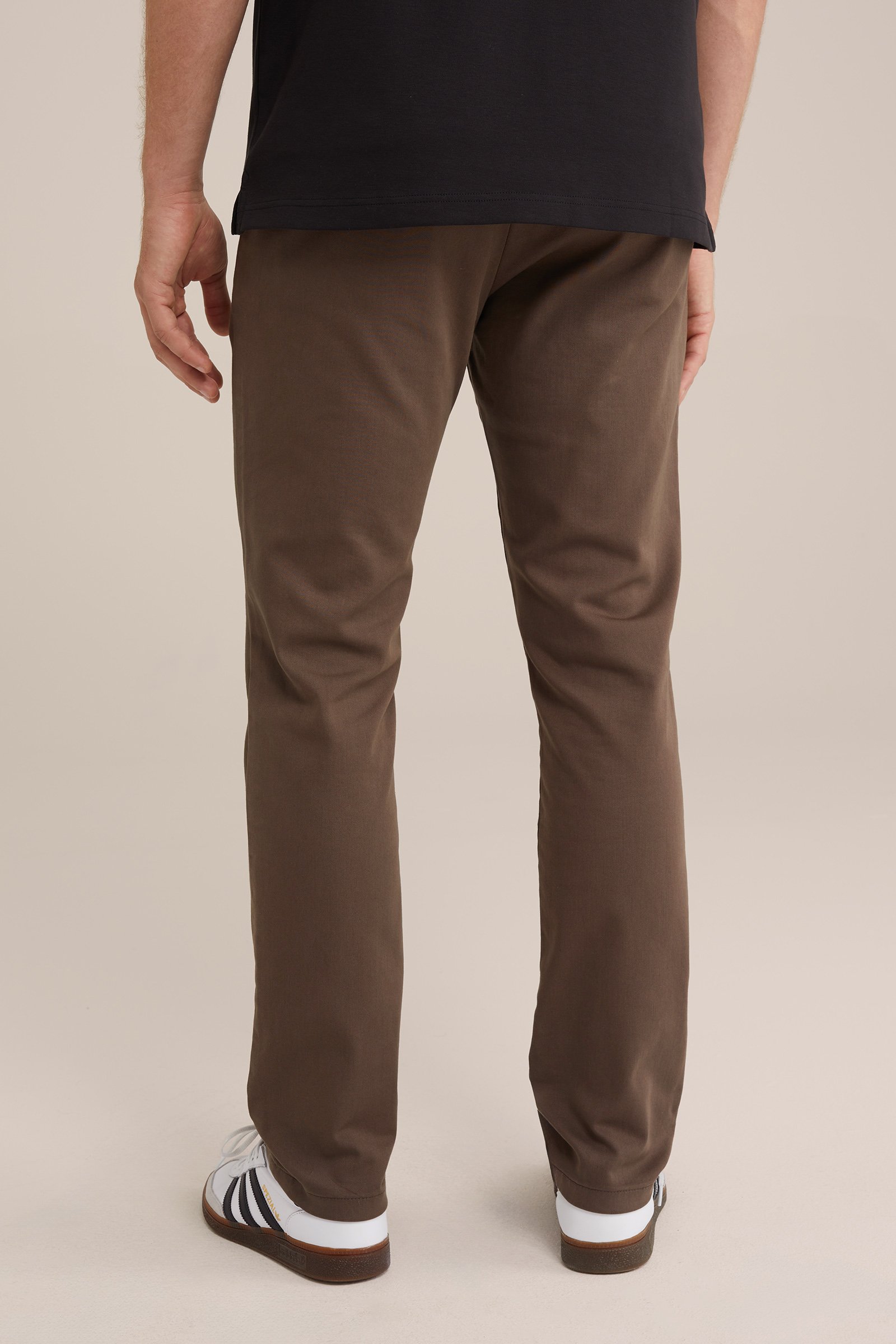 slim fit chino van jog kwaliteit Fundamentals Taupe