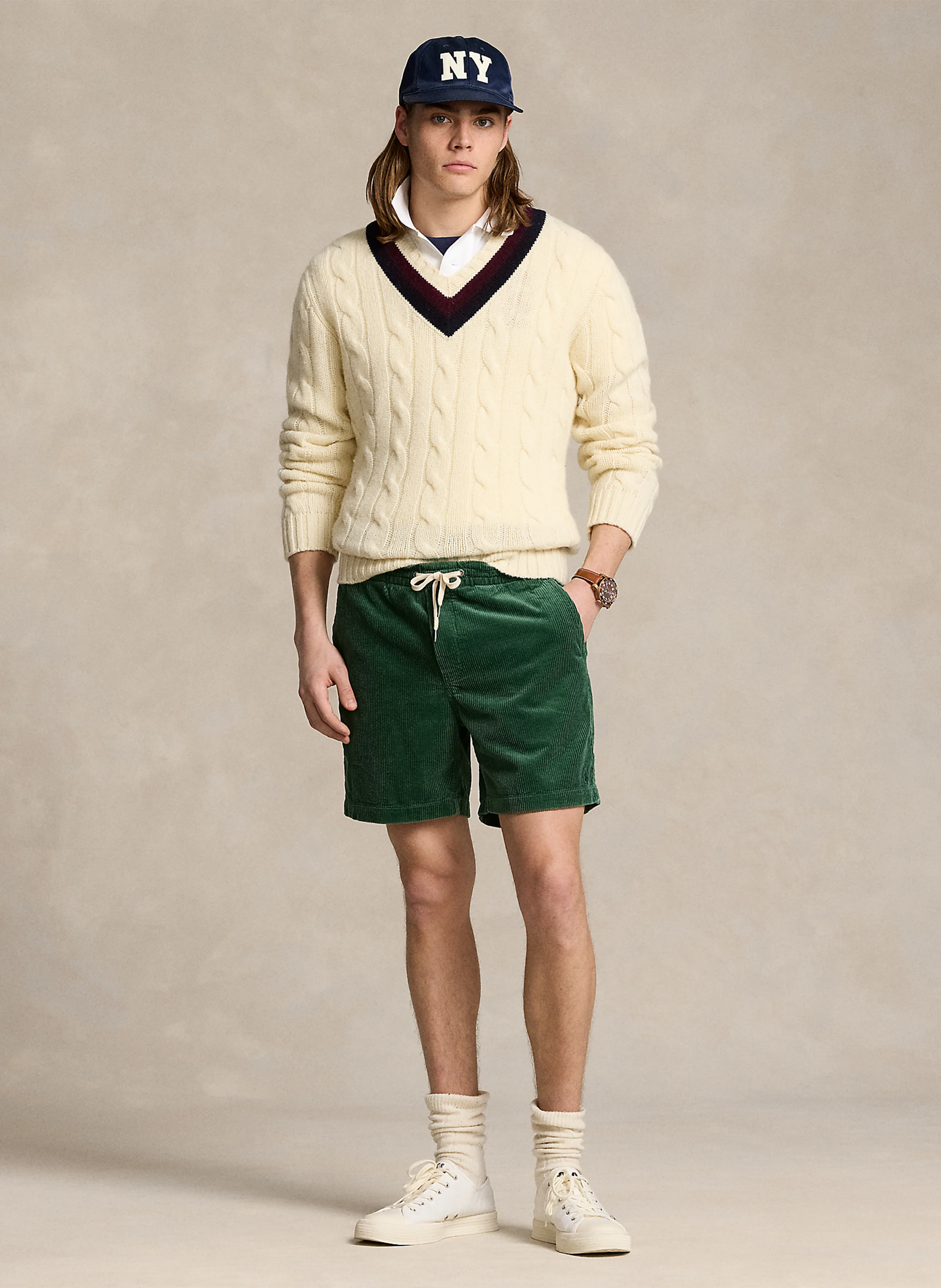 Short en velours | Vert