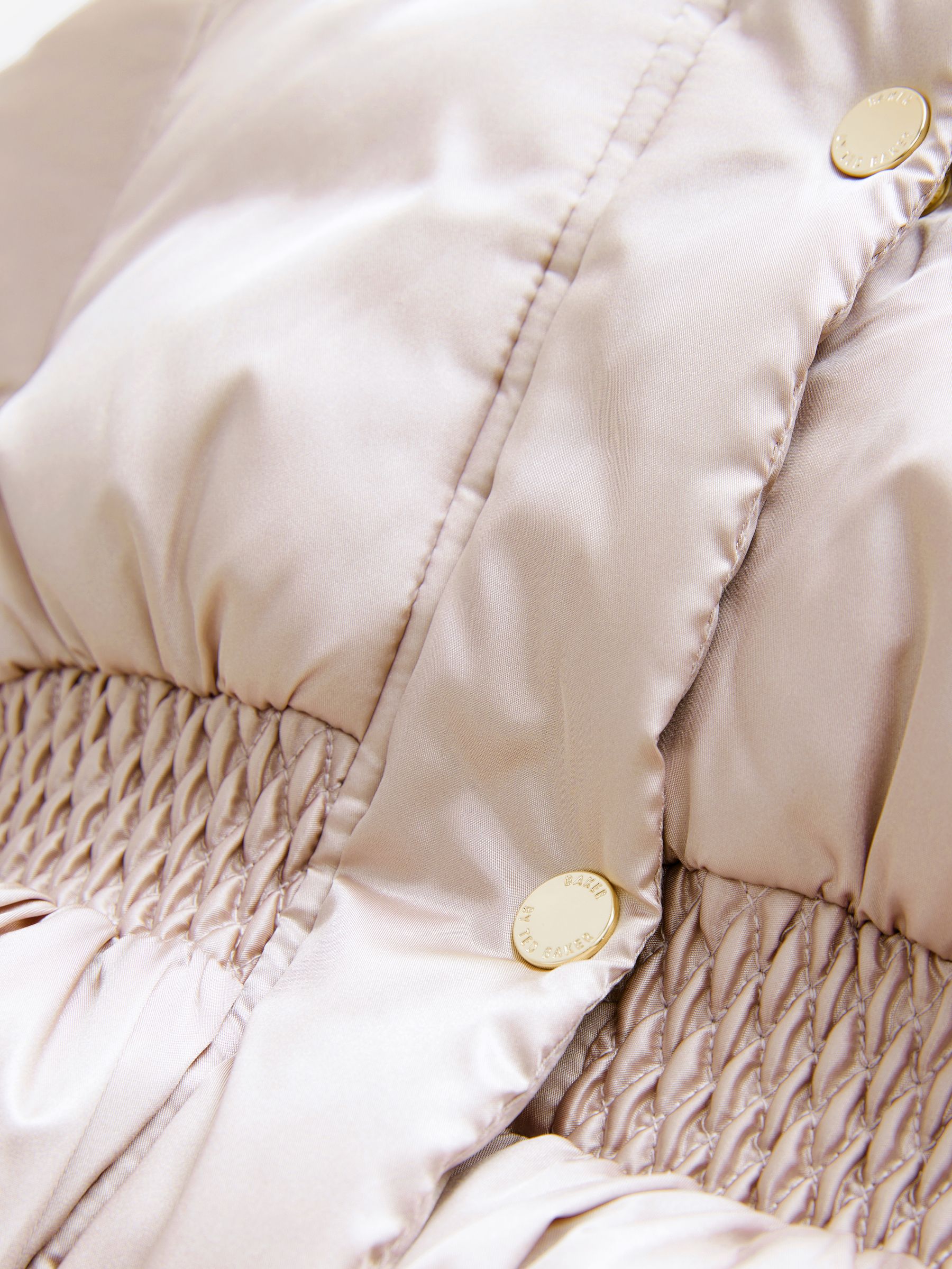 Oesterkleurig - Baker by Ted Baker - Regenbestendige gewatteerde jas met bubbelzoom