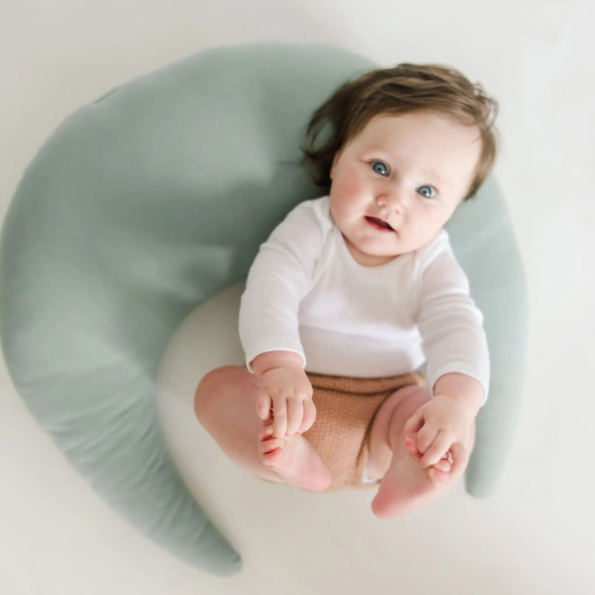 Snuggle me Coussin d'Allaitement Organique - Slate