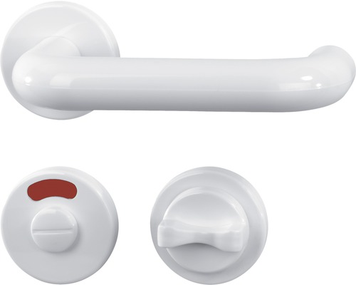Nylon rozetset voor toilet- en badkamerdeuren, wit