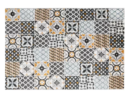 Tapis effet carreaux de ciment - 160 x 230 cm - multicolore - ORNICO