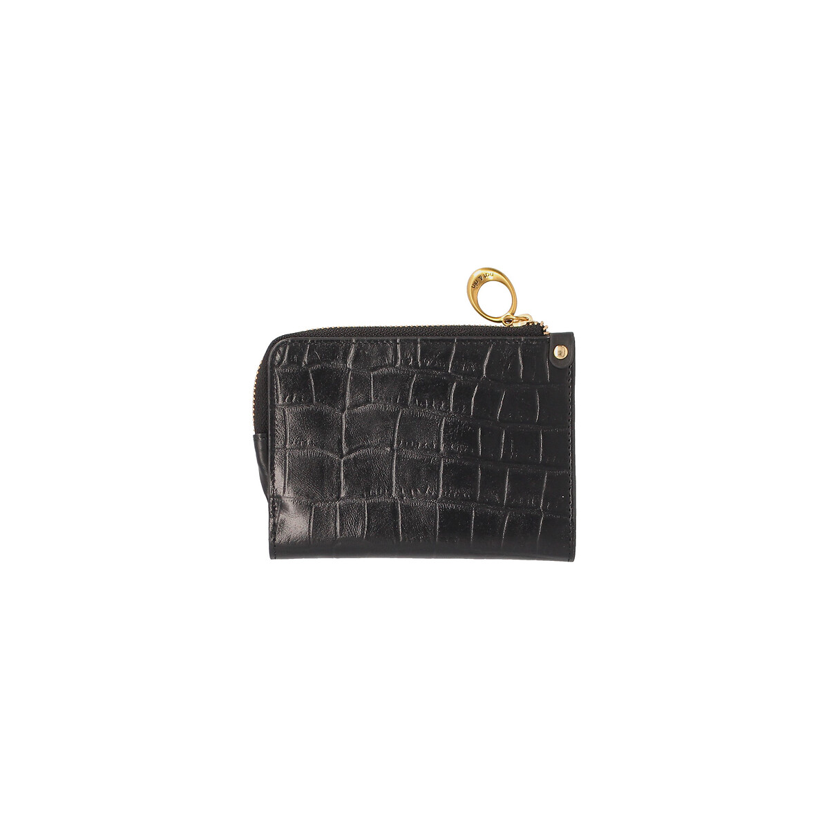 NAT & NIN<br>Carteira de couro com estampa de crocodilo IZA