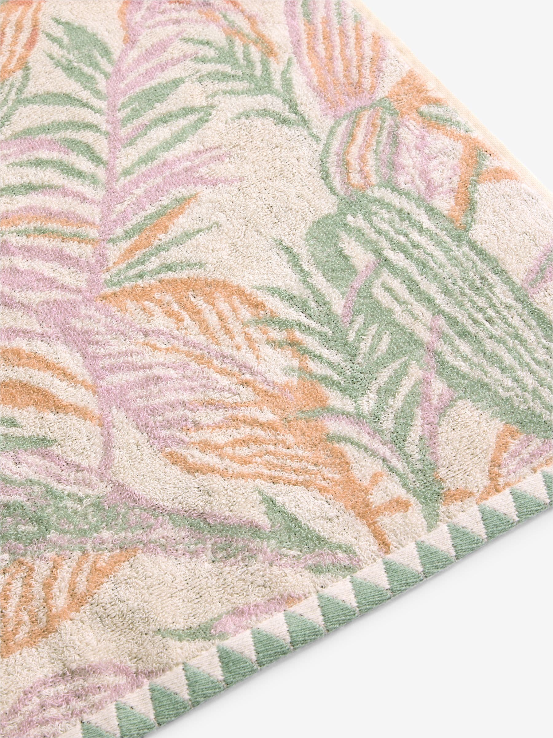 Papegaai met palmbladerprint 100% katoenen handdoek