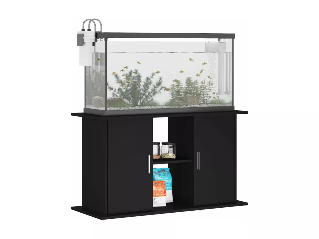 Support pour aquarium noir 101x41x58 cm bois d'ingénierie