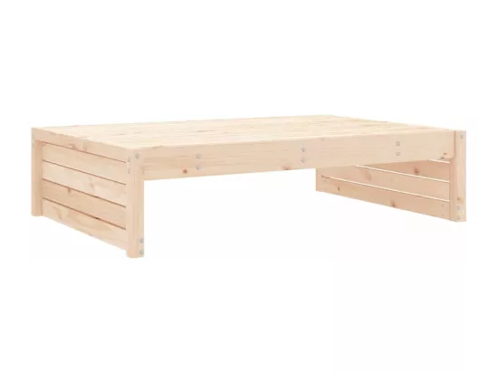 Repose-pied de jardin 120x80 cm bois de pin massif