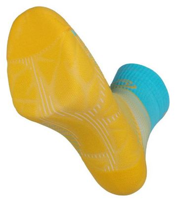 Chaussettes BV Sport Run Marathon Mid Jaune/Bleu