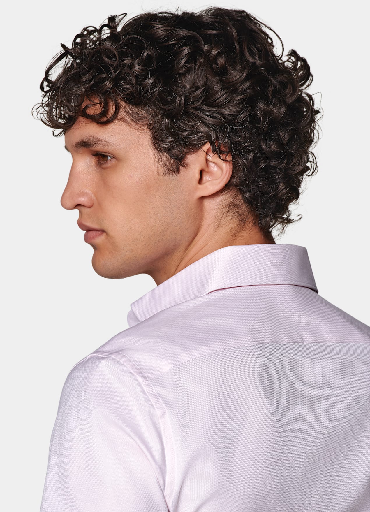 Chemise coupe ajustée en oxford royal rose
